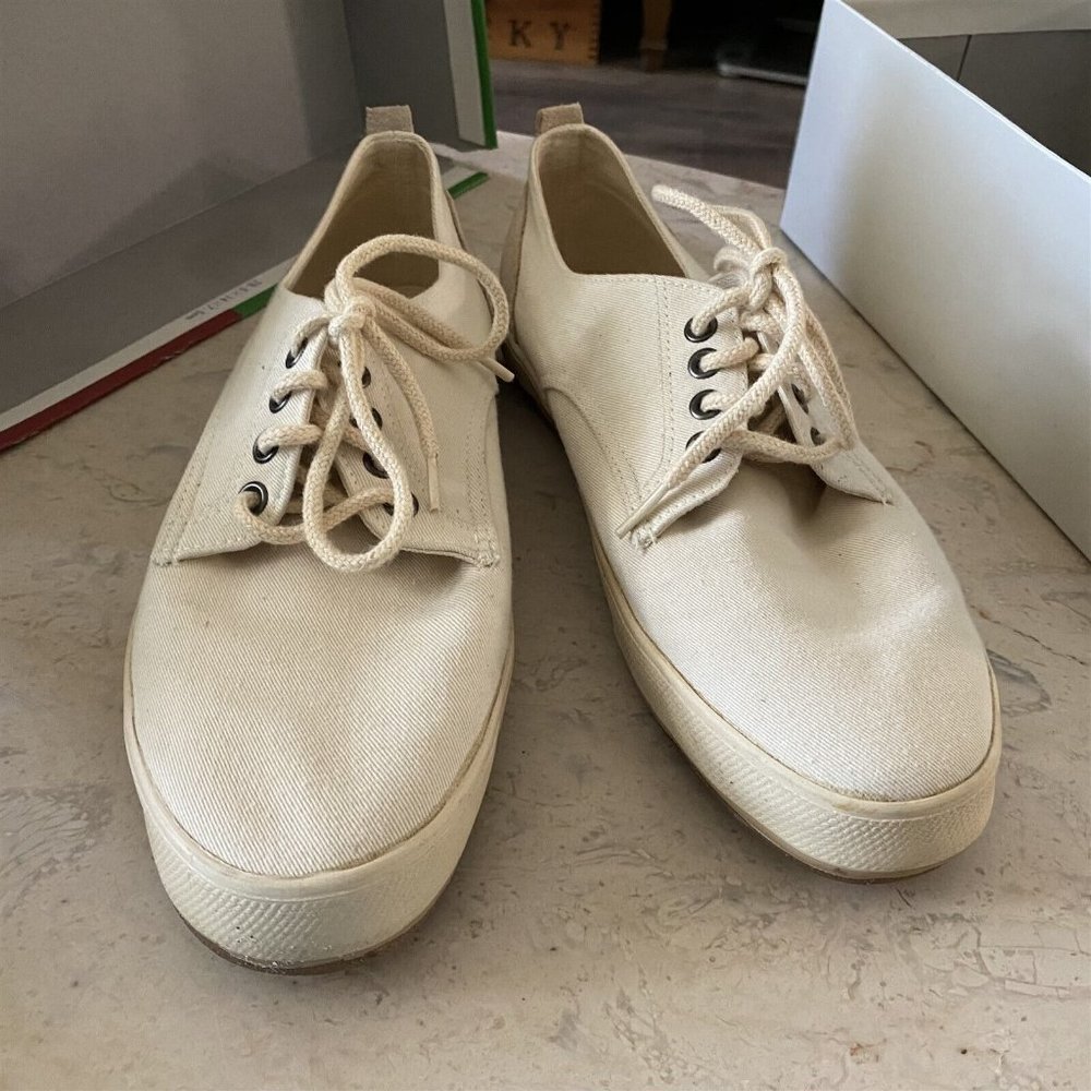 Ocean Pacific Canvas Sneakers Lady Clipper 8.5 Natural Beige New in Box